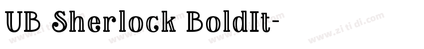 UB Sherlock BoldIt字体转换